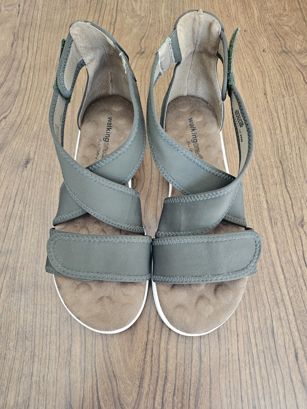 Walking Cradles Women's Olive Green Wedge Sandal - 10WW